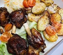 Бокс Голень индейки, запечённая с картофелем