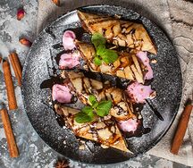 Блины с нутеллой и бананом