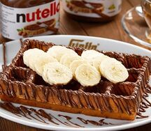 Вафли Бельгийские с бананом и Nutella
