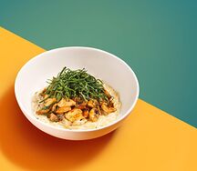 Орзо с курицей терияки