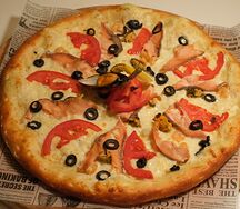 Пицца с морепродуктами