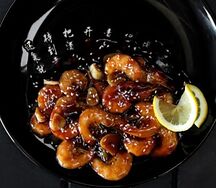 Креветки в чесночном соусе унаги