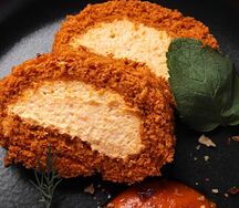 Тыквенный рулет с сырным кремом 