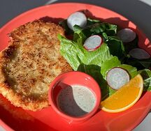 Шницель из курицы в сухарях