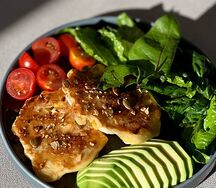 Чилли панкейки с яйцом пашот