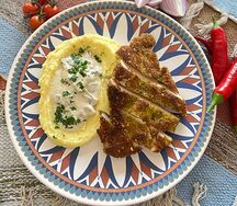Куриная отбивная с пюре