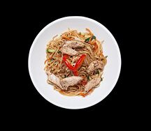 Яичная лапша со свининой