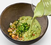 Окрошка с лососем