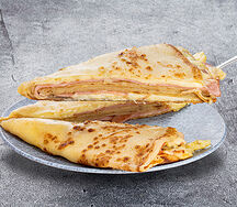 Мега блин с сыром и ветчиной