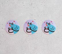 Наклейка Важная рыба 3 шт