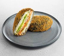 Важный бургер с лососем