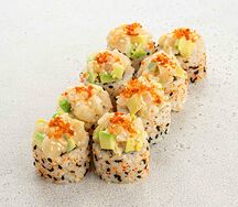 Ролл с гребешком и креветкой (8 шт)