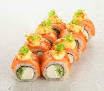 Запеченный ролл Филадельфия с сырным соусом (8 шт)