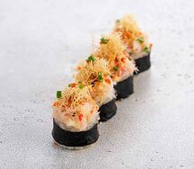 Запеченный ролл с крабом и сливочным сыром (4 шт)