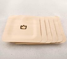 Одноразовая деревянная тарелка (6 шт)