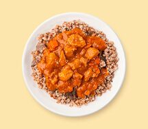 Гуляш из свинины с гречей по-купечески