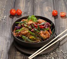 Лапша Wok с креветкой