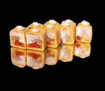 Спринг-ролл с курицей и ананасами