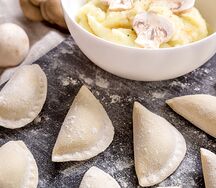 Вареники картофельные с грибами (заморозка)