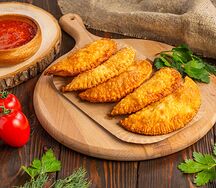 Мини-чебурек с говядиной и свининой