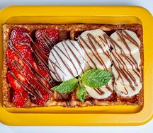 Вафля Банан с клубникой 