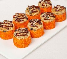 Запечённый ролл медовый угорь 