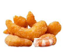 Креветки в панировке со сладким соусом чили большая порция