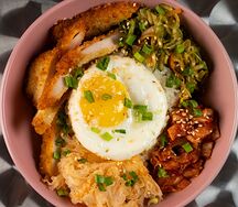 Пибимпаб с курицей и ледяным грибом