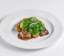 Тёплый салат с куриной печенью