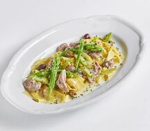 Папарделле с уткой и спаржей