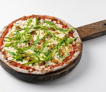 Ржаная пицца с белыми грибами