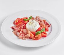 Буррата с пармской ветчиной