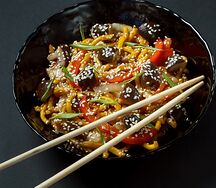 Wok с грибами