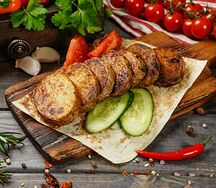 Картофель молодой на мангале