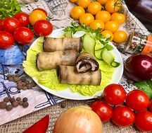 Рулетики из баклажанов