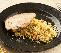 Индейка запеченная в итальянских травах с кус-кусом