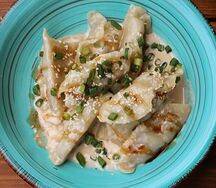 Манду с курицей и креветкой