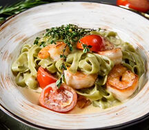 Тальятелле с креветками