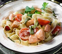 Феттуччине с сёмгой