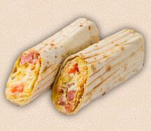 Донер в лаваше с ветчиной и моцареллой