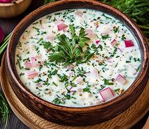 Окрошка на кефире 