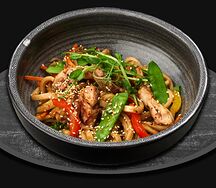 Лапша удон с курицей