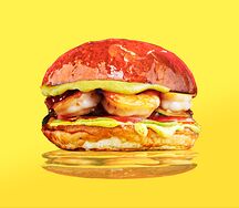 Бургер с креветками чили-спайси