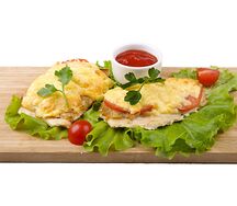 Свинина по-французски с грибами