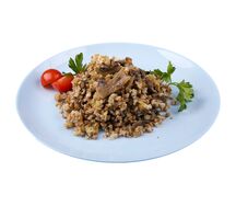 Гречка с грибами и луком