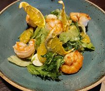 Салат с креветками