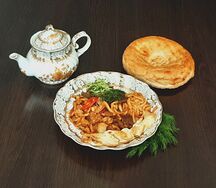 Уйгурский жареный лагман