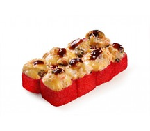 Запеч с мидиями и крабом ролл