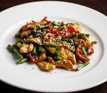 Теплый с курицей и фасолью