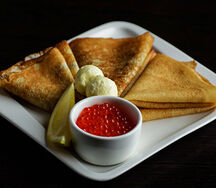 Блины с красной икрой